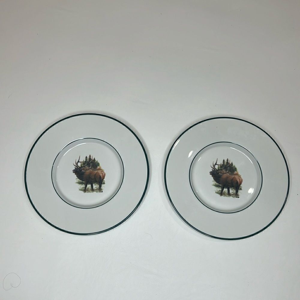 Wildlife Designs Inc Collection Original Phillip Crowe USA 6 1/4 In Round Elk